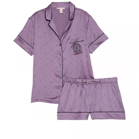 Victoria's Secret Lavender Satin Pajama Set - Picture 1 of 4